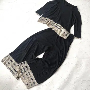 JURGEN LEHL 셋업 플리츠 요건 레일