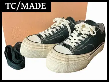 새상품급 티 메이드 통굽 밑창 빈티지 가공 스니커즈 26.5