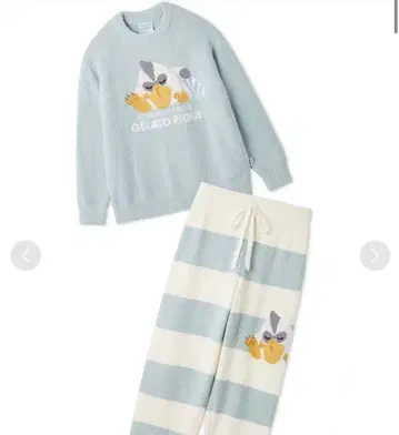 젤라피케 x 드래곤 퀘스트 베비모코 풀오버 & 보더 롱 팬츠 세트