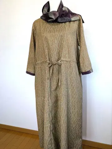 기모노 리메이크  허리 리본 통과 원피스 스톨 포함