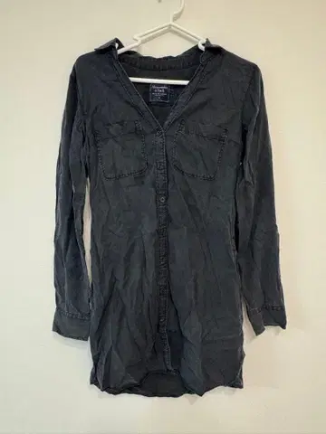 Abercrombie & Fitch 다크 그레이 긴팔 셔츠 XS