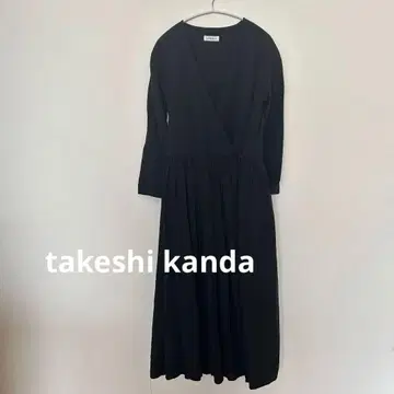 레어 칸다타케시 롱 기장 원피스 BLACK 긴팔 카슈쿨