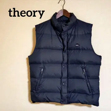 남성용 L 띠어리 다운 베스트 블랙