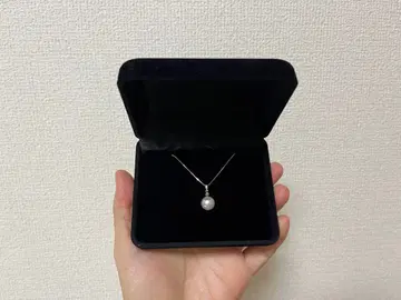 [ 거의 새상품 ] 진주 펜던트 목걸이 실버