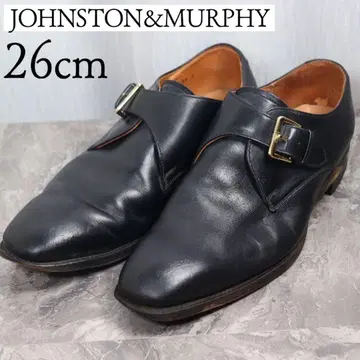 존스턴 앤 머피 26 드레스 슈즈 가죽 신발 싱글 몽크 블랙 레더