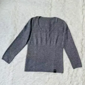 새상품급 누완 캐시미어 실크 니트 스웨터 그레이 사이즈 2