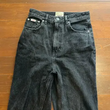 블랙 와이드 레그 데님 사이즈 34