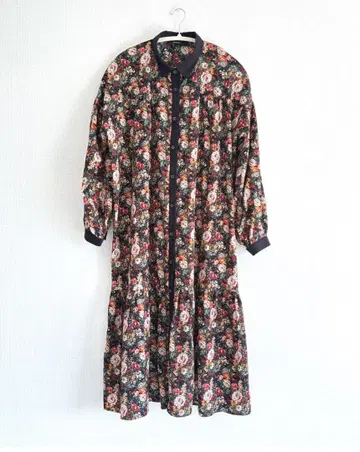 melange 꽃무늬 긴팔 원피스