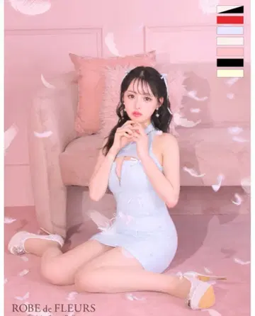 ROBE de FLEURS 홀터넥 드레스