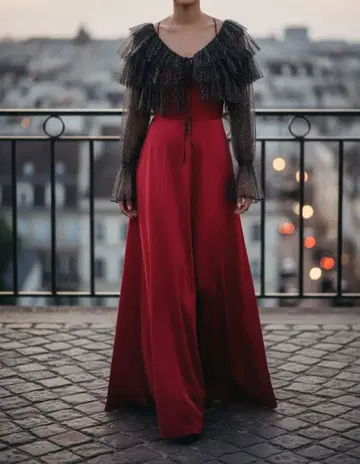 [ 새상품 ] 결혼식 연주회 프릴 달린 라메 시스루 볼레로