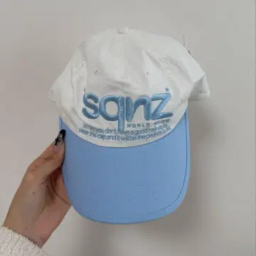 sequenz 로고 자수 화이트/블루 야구 모자