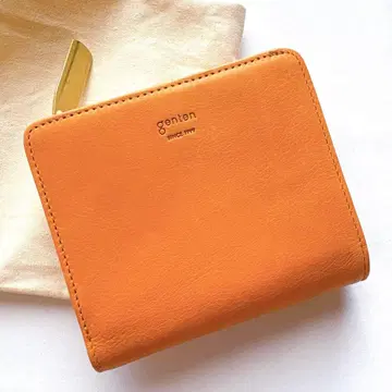 [ 새상품급 ] genten 겐텐 리베르타 접이식 지갑 만다린 오렌지