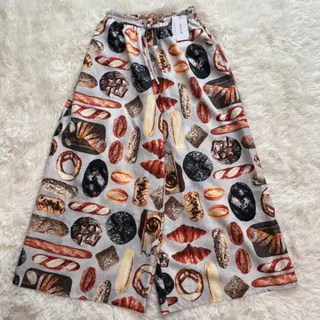 택 포함 merlot 멀로 빵 만들었습니다 와이드 팬츠 올 패턴 그레이