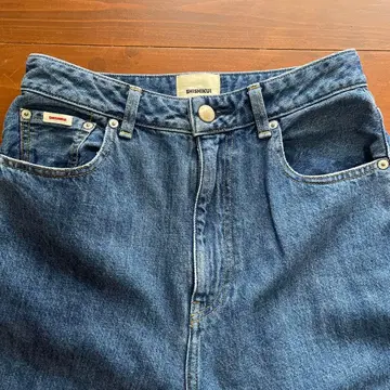 SHISHIKUI 다크 블루 와이드 레그 데님