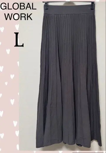 GLOBAL WORK *매끄러운 니트 플레어 스커트