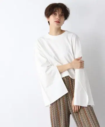 JEANASIS 슬릿 슬리브 숏 TEE/947295