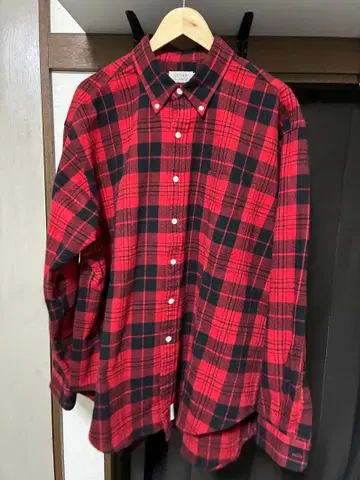 세단 올 파파스 체크 무늬 플란넬 셔츠 XL