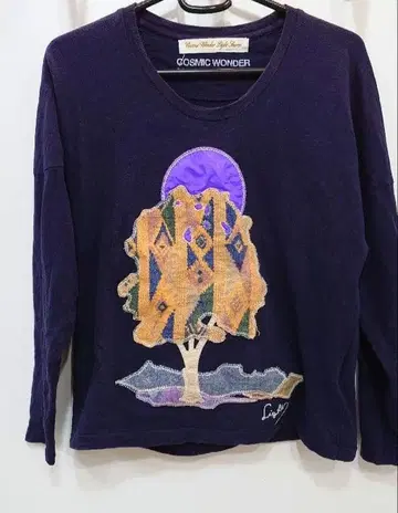 COSMIC WONDER 긴팔 T셔츠 네이비