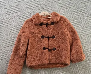 복슬복슬 페이크 보아 더플 아우터