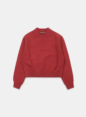 Badblood 빨간색 폴로 칼라 니트 스웨터