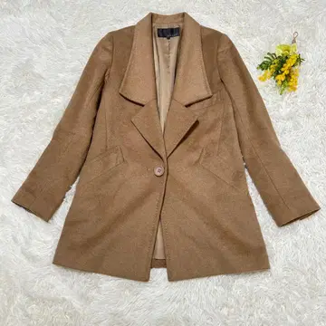 스마키그램 울 테일러드 자켓 베이지 M 사이즈 실크 혼방