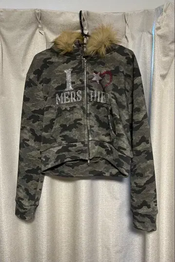 y2k 카모 패턴 퍼 후드티