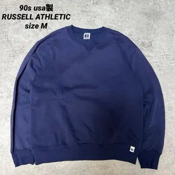 90s usa제 RUSSELL ATHLETIC 무지 맨투맨 네이비 M