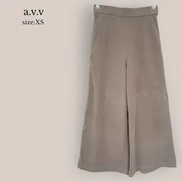 아베베 a.v.v 와이드 팬츠 스웨이드 원단 하이웨스트 그레이지