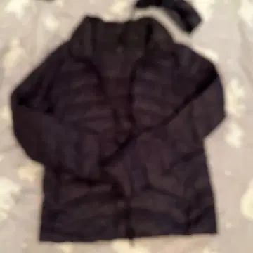 블랙 퀼팅 다운 자켓 S
