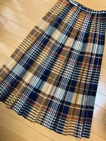 URBAN RESEARCH DOORS 체크 무늬 플리츠 스커트 M 사이즈