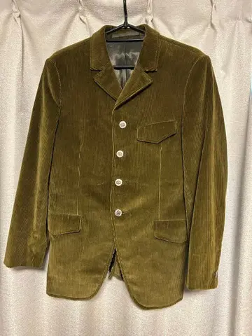 올리브 코듀로이 테일러드 자켓