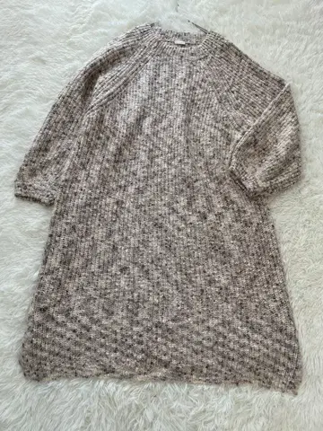 펠리시모 긴팔 니트 원피스 베이지 LL 루즈핏 2148