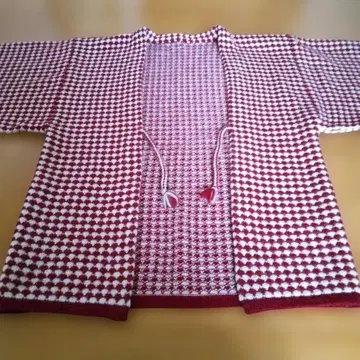 쇼와 레트로 반텐 크림슨 컬러 x 화이트