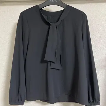 NATURAL BEAUTY 블랙 리본 포함 블라우스 M