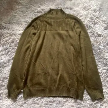 integration 여성용 니트 스웨터 자수 무지 그린