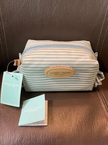 Samantha Thavasa 스트라이프 리본 파우치 캔디형 택 포함