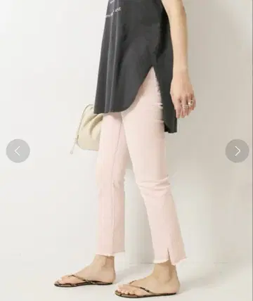 Spick &Span 슬림 스트레이트 크롭 데님