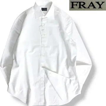 새상품 FRAY 옥스퍼드 세미 와이드 칼라 셔츠 화이트 16.5/42