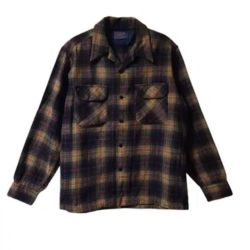 70s PENDLETON 보드 셔츠 옴브레 브라운 계열 USA L 상당