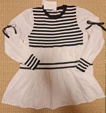 새상품 LAMONET 라모네 긴팔 셔츠 보더 심플