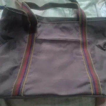 브라운 토트백 멀티 컬러 스트랩