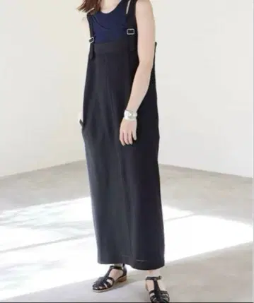 SLOBE IENA PE 트윌 서스펜더 점프 스커트