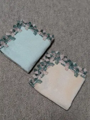 친택 레이스 타월 손수건 동동이 2장 세트