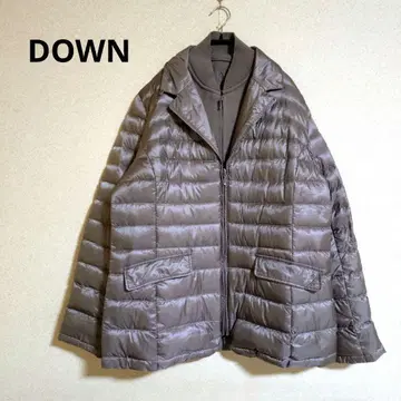 여성용 L 다운 자켓 블루종 컴팩트