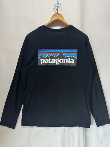 파타고니아 스테디셀러 인기 롱티 로고 프린트 블랙 M