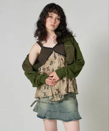 tina:jojun 더블 벨트 미니 스커트