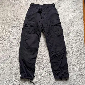 블랙 카고 팬츠 다기능 포켓