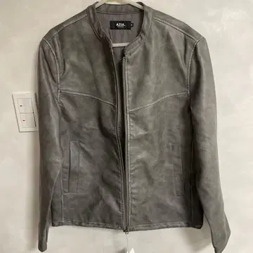 아줄바이마우지 레더라이크 자켓 그레이 M S751