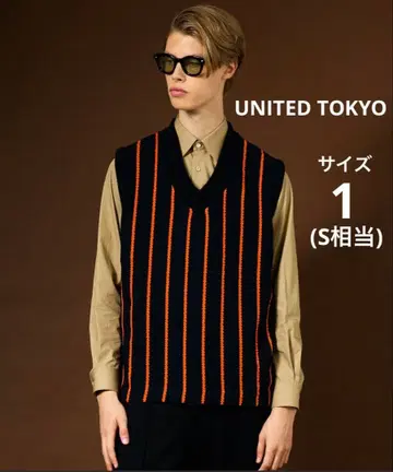 UNITED TOKYO 인레이 니트 베스트 S