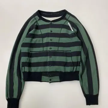 마드모아젤 논논 보더 맨투맨 블루종 가디건